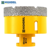 HIGHDRIL Diamond Saw Hole Cutter Drilling Bits 1pc M14 Dia68mm Vacuum Brazed For Granite Porcelain Angle Grinder Core Holes Bit