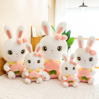 新款可愛水果小兔子公仔毛絨玩具蜜桃兔布娃娃大玩偶女孩抱枕禮物