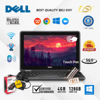 (Refurbished) DELL LAPTOP | Warranty 18 Month | 4GB RAM l SSD 128GB l 2 in 1 Tablet Laptop | FLIP 36