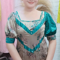 Batik dress. Batik Payet. dress hijau tosca.