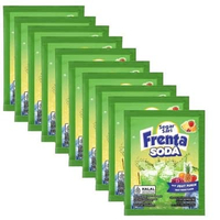 Minuman Serbuk Frenta Soda Renceng Sarsaparilla Bubble Gum Fruit Punch Orange Blackcurrant Blue Cola