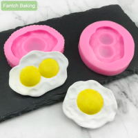 Soft Silicone Poached Egg Mold Birthday Cake Decorating Fondant Chocolate Baking Tools Gypsum Clay Moulds Steam Oven Available