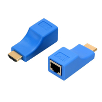 30m 2pcs HDMI Network Extender Mini RJ45 Ports to 30m HDMI Extension Over CAT-5E/6 UTP LAN Ethernet Cable Adapter Converter