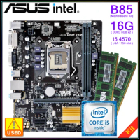 ASUS Motherboard Kit B85M-F PLUS + I5 4570 + DDR3 8GB *2 CPU With Memory Motherboard Kit LGA 1150 Solt DDR3 16G Inter Core I5