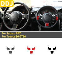 For Subaru BRZ Toyota 86 GT86 2017 2018 2019 Accessories Car Interior Steering Wheel Carbon Fiber Cover Sticker Decoration