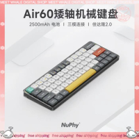 Nuphy Air60 Portable Mechanical Keyboard Low Profile Mini Bluetooth Wireless 2.4G Keyboard Hot Swap Office Keyboard MAC Win Gift