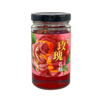 【台灣花卉】頂級玫瑰花釀200g(食用玫瑰花瓣+水果醋)
