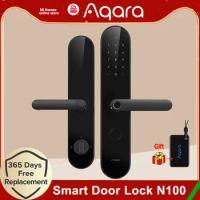 Aqara N100 Smart Door Lock Fingerprint Bluetooth Password Unlock for Mijia for Apple HomeKit Smart Linkage With Doorbell
