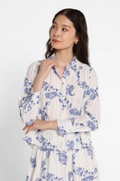 MINIMAL - Farra - Kemeja Motif Paisley - Off White L Offwhite
