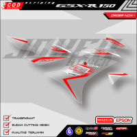 STRIPING STIKER SUZUKI GSX 150 TRANSPARANT VYNIL GLOSY DOF KD GSX-3 KT