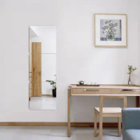 Scratch-resistant Mirror Tiles Full Body Mirror Waterproof Full Length Mirror Tile Sticker Set Easy to Install for Body