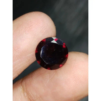 Natural Garnet 10x10x4.5 mm 3.35 Ct Round Cutting Merah Asli NTD Code 711