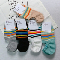 【S.One】正韓-韓國製造 空運來台 彩色條紋隱形襪 船型襪 正韓襪 女襪 ETNA socks
