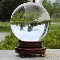 水晶球風水透明圓球玻璃家居裝飾品客廳辦公桌擺件【繁星小鎮】