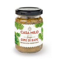 義大利 CASA MILO 蕪菁葉鯷魚醬，以新鮮優質的青花菜、蕪菁葉、特級初榨橄欖油和鯷魚搗碎而成130g(罐)