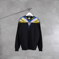 Sweater MARCELO BURLON WINGS BLUE YELLOW BLACK SWEATSHIRT 100% ORIGINAL XL