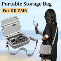 For DJI OM6 Bag Handheld Gimbal Storage Box PU Portable Case Shoulder Messenger Storage Box for DJI Osmo Mobile 6 Accessories