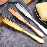 Multi-function Butter Knife Stainless Steel Cheese Cutter Spatula With Hole Metal Wipe Cream Bread Jam Knives Kitchen Gadgets