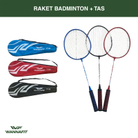 1 Set (2pcs) Raket Badminton Anak Dewasa Wannafit - Free Tas - Original Murah dan Bagus