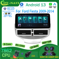 12.3inch Android 13 Car Radio For Ford Fiesta 2009-2014 Multimedia Player Navigation Carplay WIFI 4G Player Stereo GPS No 2Din
