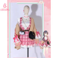 CosCake Vtuber Petra Gurin Plaid Skirt Cosplay Costume Cos Game Anime Party Uniform Hallowen Play Ro