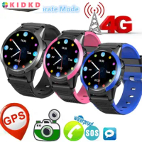 4G Kids Smart Watch Vibrate Mode GPS Tracker Locate Student Remote Camera MonitorVideo Call Android Phone Waterproof Smartwatch