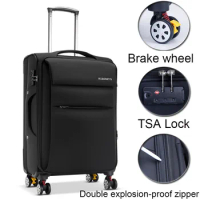 20"22"24"26"28" Travel Soft Suitcase On Wheels Oxford Cloth Trolley Rolling Zipper Luggage Boarding Case Valise Free Shipping