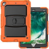 Stand Rugged Case For iPad 10.9 2022 10.2 7th 8th 9th Generation Silicone 3-Layer Heavy Duty Cover For iPad 6 7 5th 6th 9.7 inch