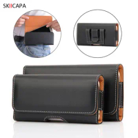 Phone Pouch for Samsung s21 Plus S21 Ultra A12 5G M51 M31S s20 fe 5g A02S S21 Universal Belt Clip Holster Leather Cover Bag
