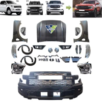 Upgrade Raptor 2024 Accessories Body Parts Wide Front Bumper Body Kit For Ford Ranger T6 T7 T8 2012-2020