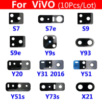 10Pcs/Lot, Back Rear Camera Glass Lens With Adhesive For Vivo IQOO 3 U3 Z1 S7 S9 S9e V17 X21 X50 Y9S Y20 Y31 Y51 Y51S Y73S Y93S