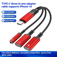 1 sản phẩm Tai nghe Adapter 3 trong 1 PD 60W nhanh nhất Adapter cho phone16 15 loại C để loại bỏ C/3