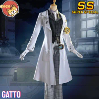 CoCos-SS Game Identity V Gatto Embalmer Cosplay Costume Game Identity V Cosplay Undertaker Aesop Carl Gatto Costume