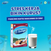 E-Tamago Susu Penggemuk Badan BPOM Dewasa Paling Ampuh - Kalori Cair Atasi Kurus Karena Stres & Asam