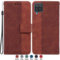 A12 Case for Samsung Galaxy A12 SM-A125F Case Strap Wallet Leather Case for Samsung A12 GalaxyA12 A 12 Phone Cases Fundas Coque