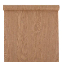 Yellow basswood thickened waterproof wallpaper self-adhesive wood grain imitation wood furniture kitchen cabinets table top