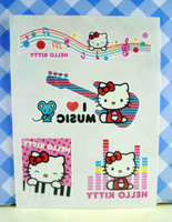 【震撼精品百貨】Hello Kitty 凱蒂貓~KITTY貼紙-紋身貼紙-吉他