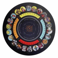 Round Divination Board Pendulum Mat Rubber Pendulum Divining Mat Altar Tarot Table Cloth For Spiritual Healing Balance