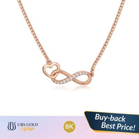 UBS Gold - Kalung Emas - 8k - Model Infinity - Kkv16384k 42cm-Rose Gold