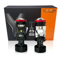 Y7 50W Canbus H4 LED Projector Mini Lens H4 Bi-LED Lenses Automobles Bulb Hi/Low Beam LHD RHD Headlight 12V Turbo Fan Headlamp
