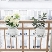 陽台掛式花架 鐵藝欄杆窗台花架子陽台室內吊蘭花盆掛式架裝飾佈置多肉綠蘿花架『XY4310』