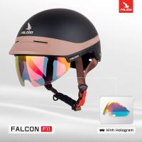 Falcon Nón Xe Máy Falcon F11 Chỉnh Size 360° Gọn Nhẹ Dễ Đội Phù Hợp Mọi Chiều Cao