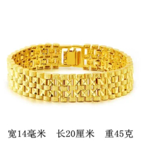 Gold bracelet men 9999 24k real gold bracelet domineering dragon 24K real gold bracelet bracelet bracelet adjustable