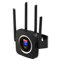 4G Wifi Router with Sim Card 300Mbps 4 Antennas LCD Display Mobile Wi-Fi Hotspot LTE Router