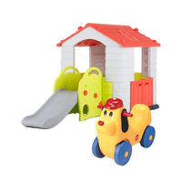 Set บ้าน Eduplay สไลด์หลังคาส้ม + หมาล้อเลื่อน