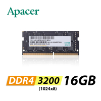 【Apacer 宇瞻】DDR4 3200 16GB筆電專用記憶體