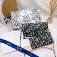 歐美代購 台灣現貨 Dior Saddie 1+1 老花馬鞍 WOC包 斜背包 晚宴包 手拿包