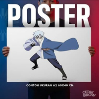 Poster Naruto Kakashi Hatake Kamui Lightning Hiasan Dinding Kamar Minimalis Dekorasi Dinding Keren P