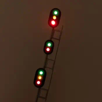 1:87 Scale Railroad Train Traffic Lights Street Crosswalk Lights for