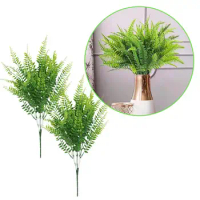 2pcs Artificial Boston Fern Plants Bushes Faux Shrubs Greenery Uv Resistant For House Office Garden Indoor Outdoor Décor D6t2